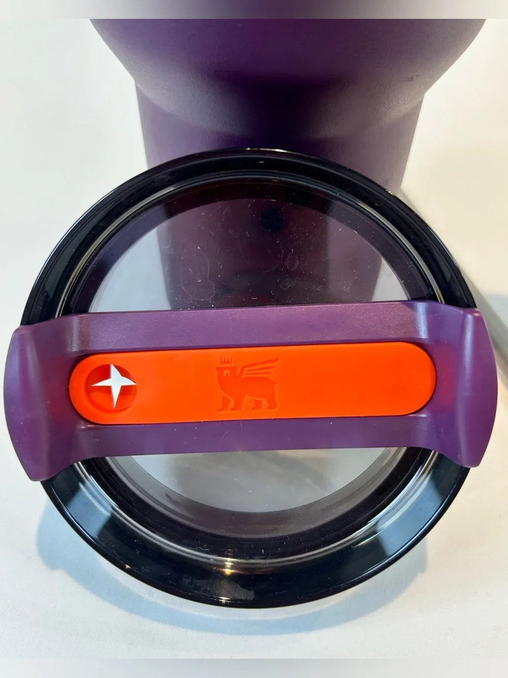 Stanley Plum Purple 40 oz Quencher
H2.0 FlowState Tumbler Mug w Orange logo - Picture 10 of 15